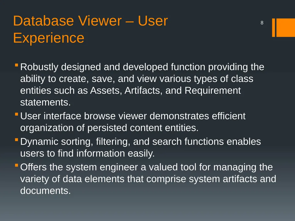 Innoslate™ Systems Engineering Management Tool - slide 8 of 23