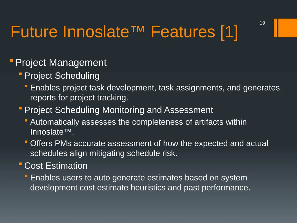 Innoslate™ Systems Engineering Management Tool - slide 19 of 23