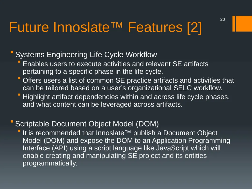 Innoslate™ Systems Engineering Management Tool - slide 20 of 23