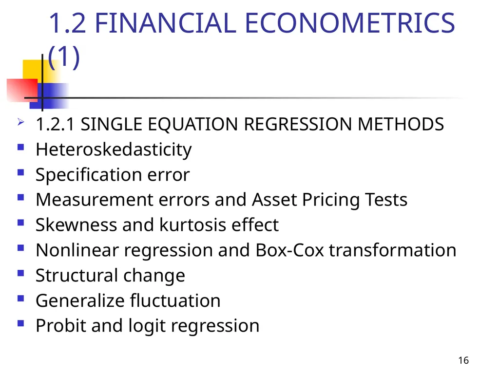 1 Introduction to Financial Econometrics, - slide 16 of 67