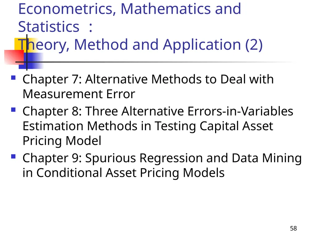 1 Introduction to Financial Econometrics, - slide 58 of 67