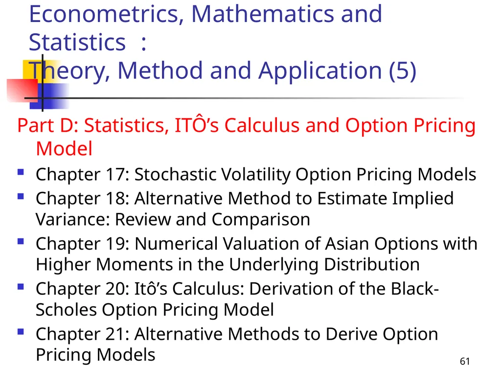 1 Introduction to Financial Econometrics, - slide 61 of 67