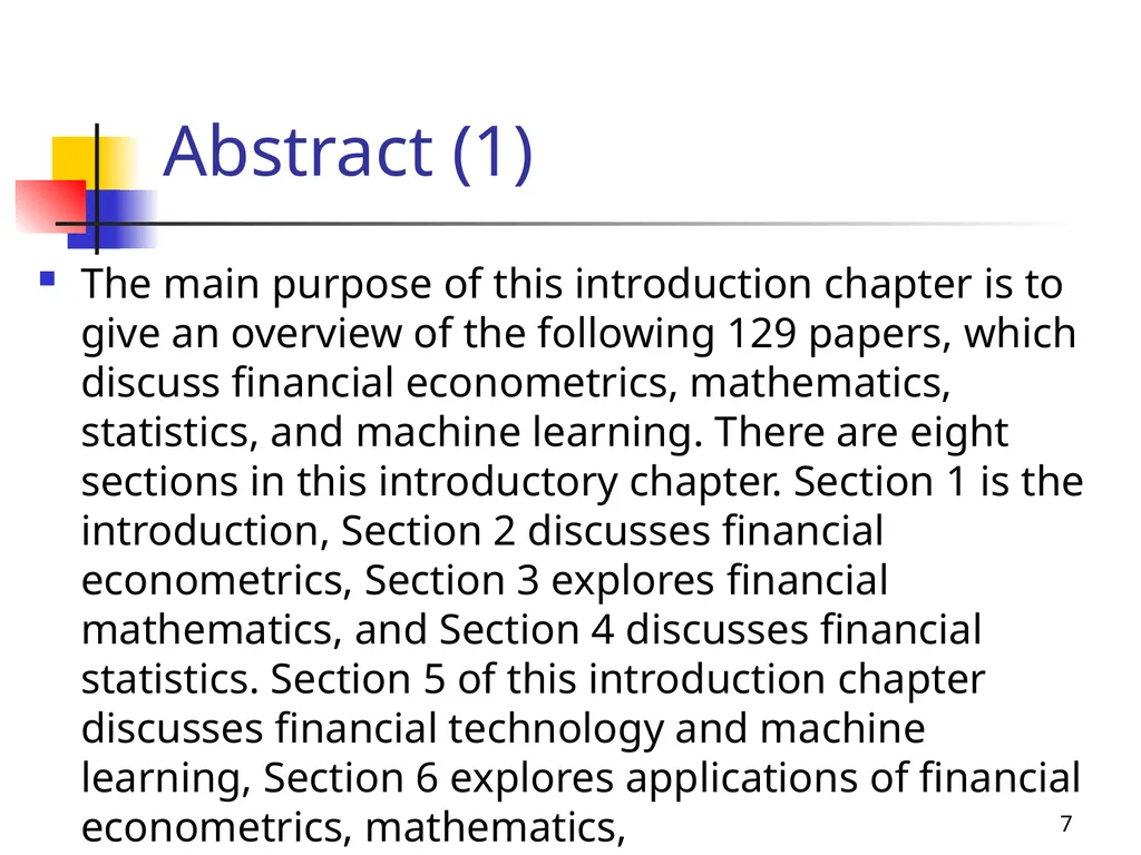 1 Introduction to Financial Econometrics, - slide 7 of 67