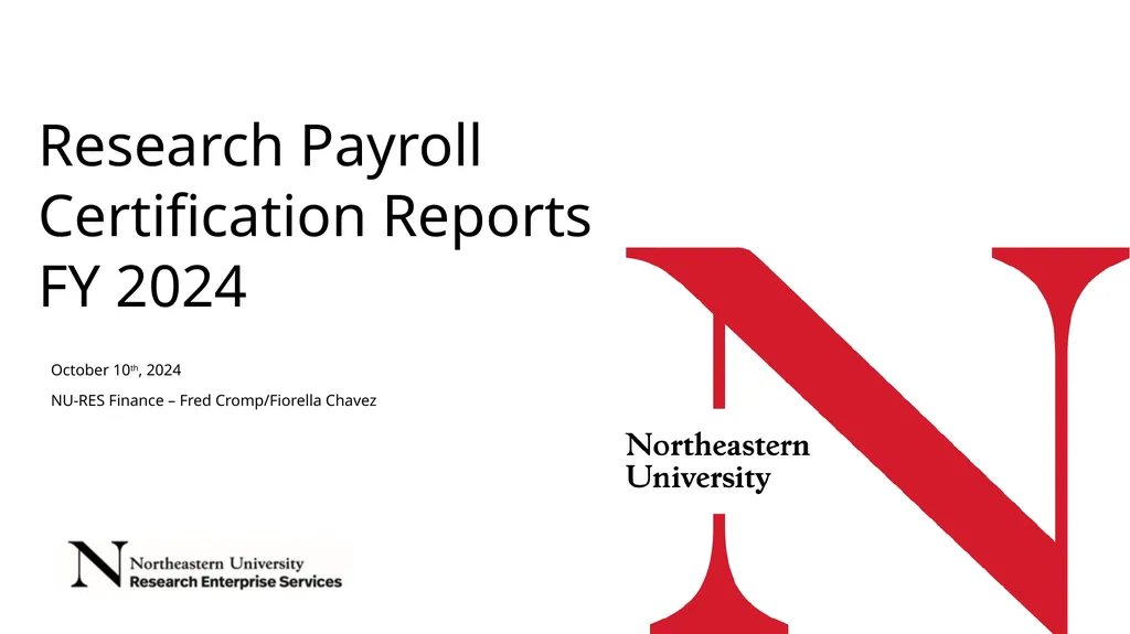 Research Payroll Certification Reports FY 2024 - slide 1 of 15