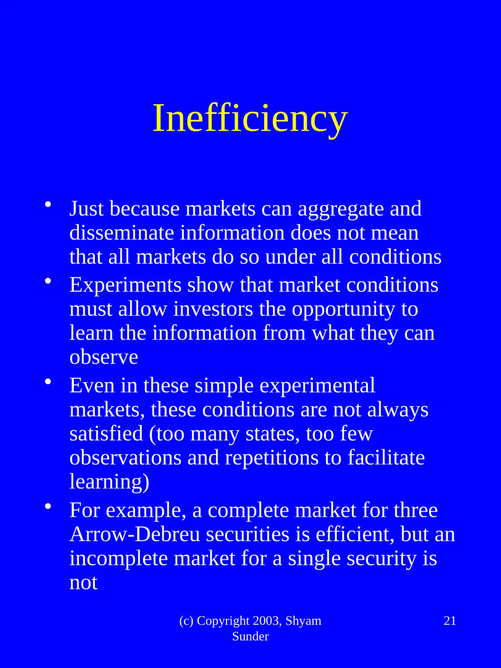 What Have We Learned from Experimental FInance? - slide 21 of 46