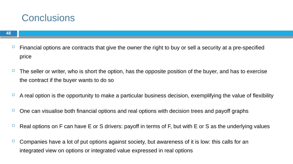 Corporate Finance for Long-Term Value Chapter 19: - slide 48 of 48