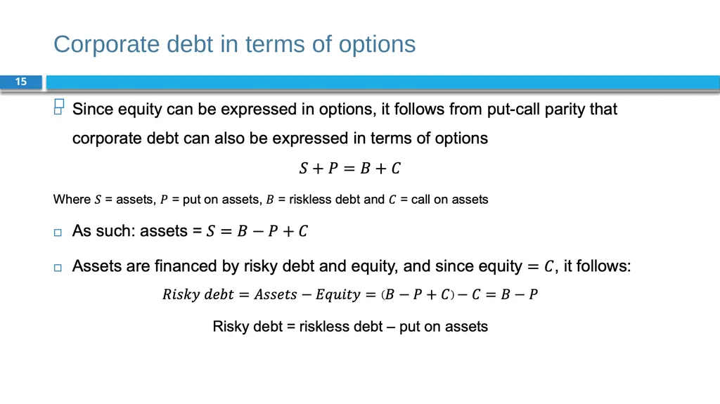 Corporate Finance for Long-Term Value Chapter 19: - slide 15 of 48