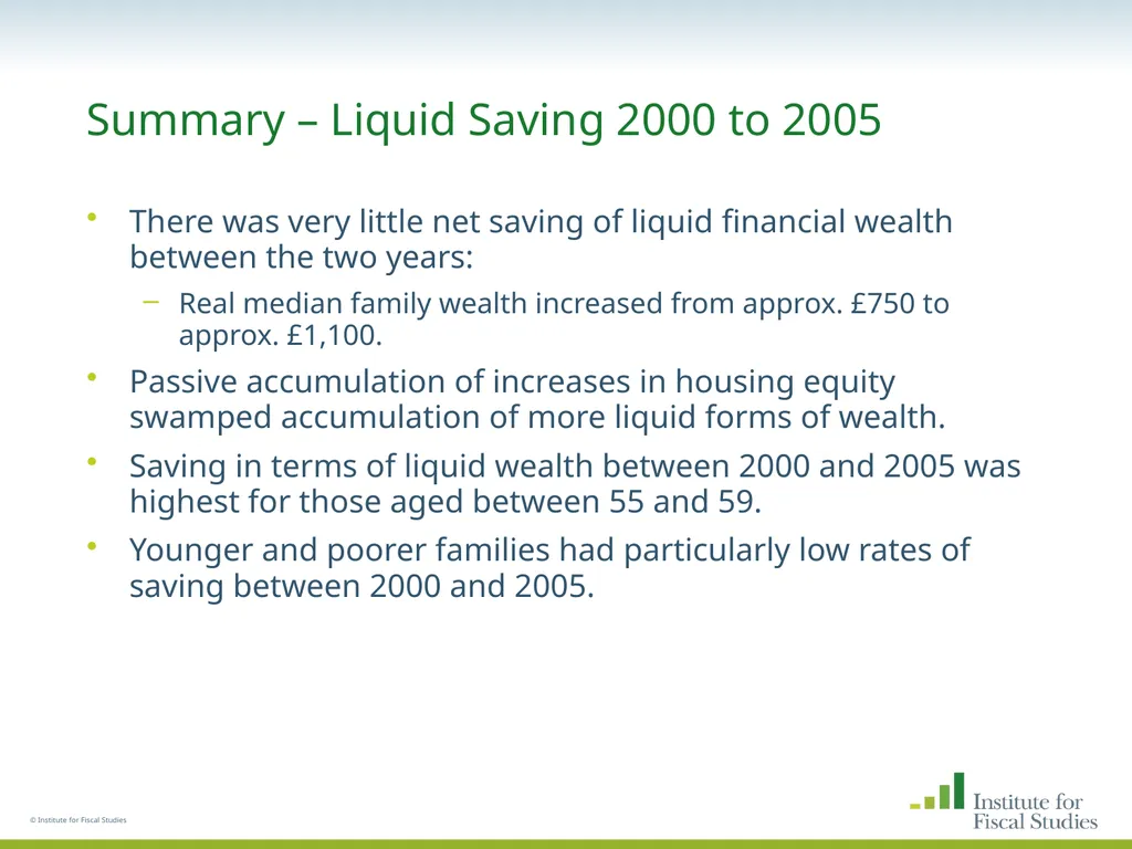 © Institute for Fiscal Studies The wealth and - slide 33 of 35