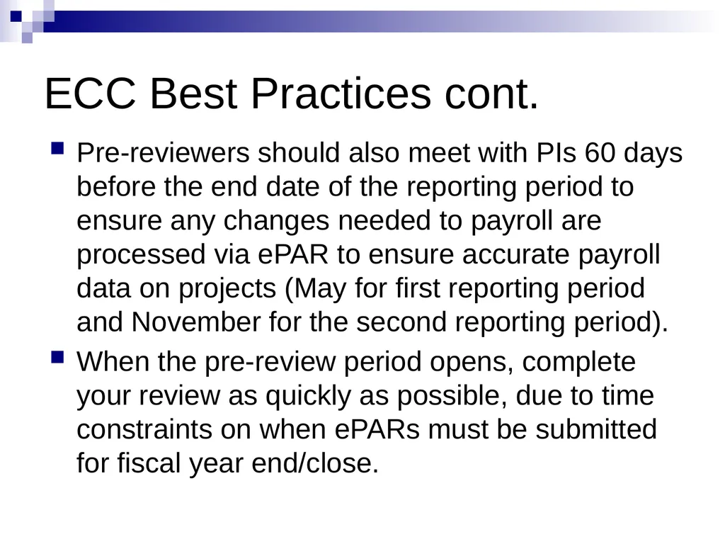 Effort Reporting Overview Summer 2023 Goals of - slide 25 of 27