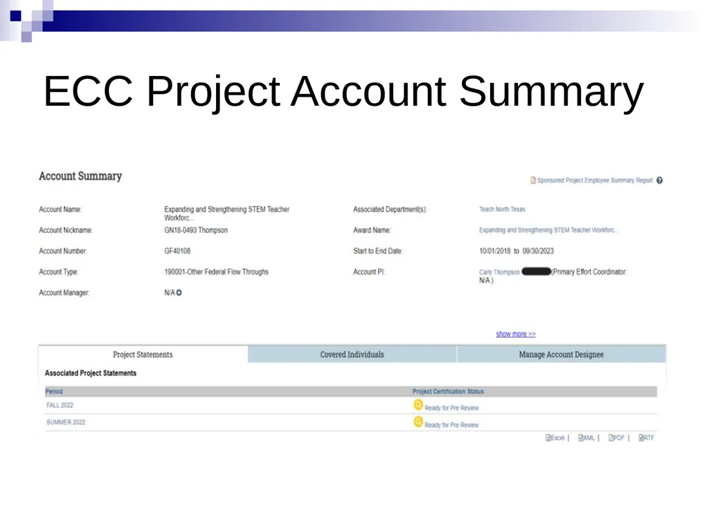 Effort Reporting Overview Summer 2023 Goals of - slide 19 of 27