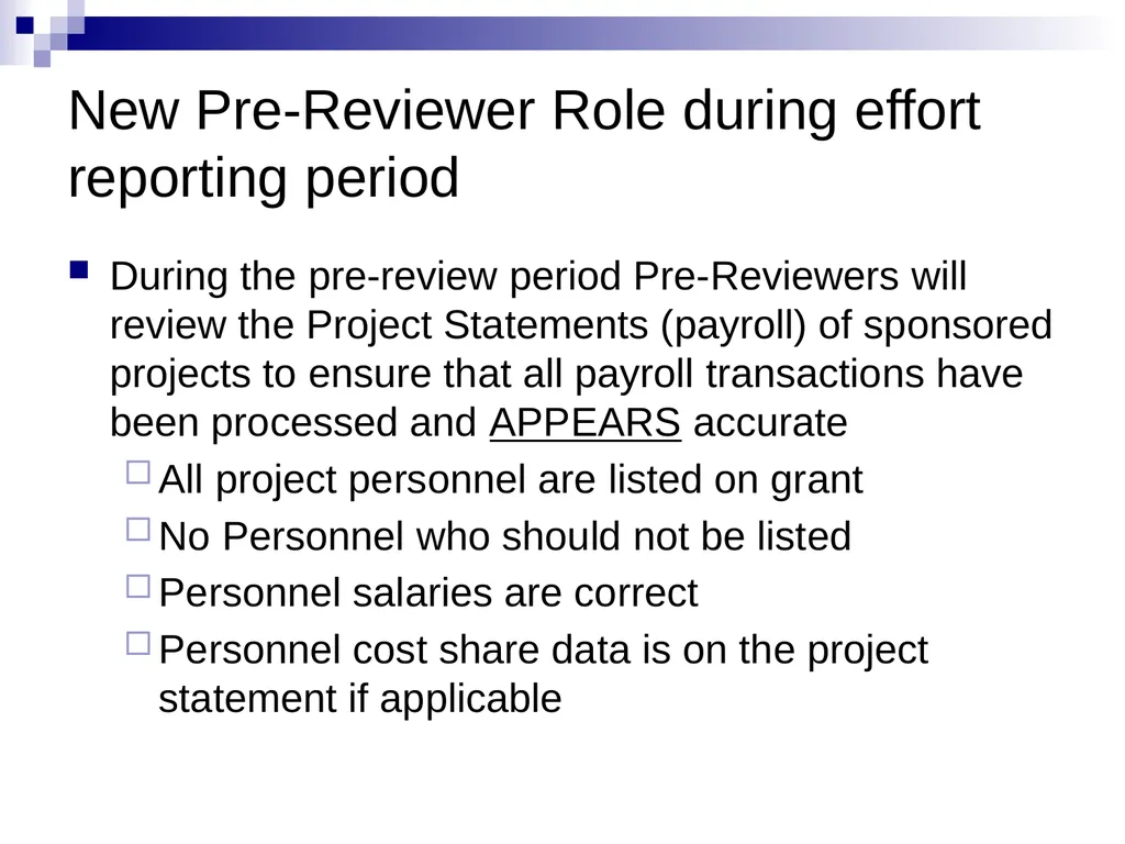 Effort Reporting Overview Summer 2023 Goals of - slide 18 of 27