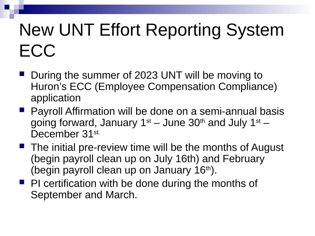 Effort Reporting Overview Summer 2023 Goals of - slide 17 of 27
