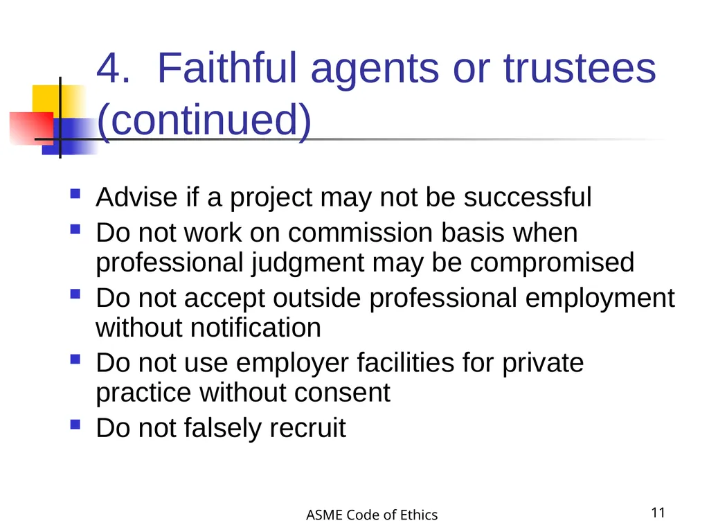 ASME Code of Ethics 1 Engineering Ethics - slide 11 of 18