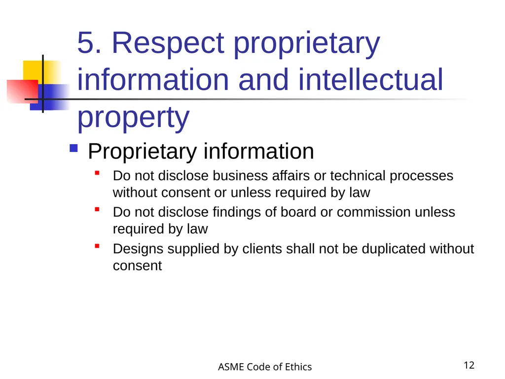 ASME Code of Ethics 1 Engineering Ethics - slide 12 of 18