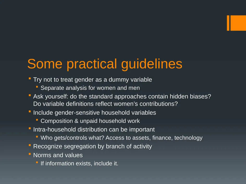 Incorporating a Gender Perspective into Economic - slide 15 of 15
