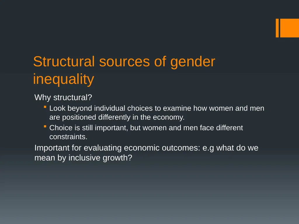 Incorporating a Gender Perspective into Economic - slide 5 of 15