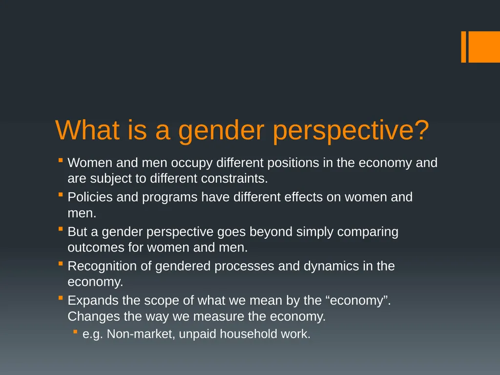 Incorporating a Gender Perspective into Economic - slide 3 of 15