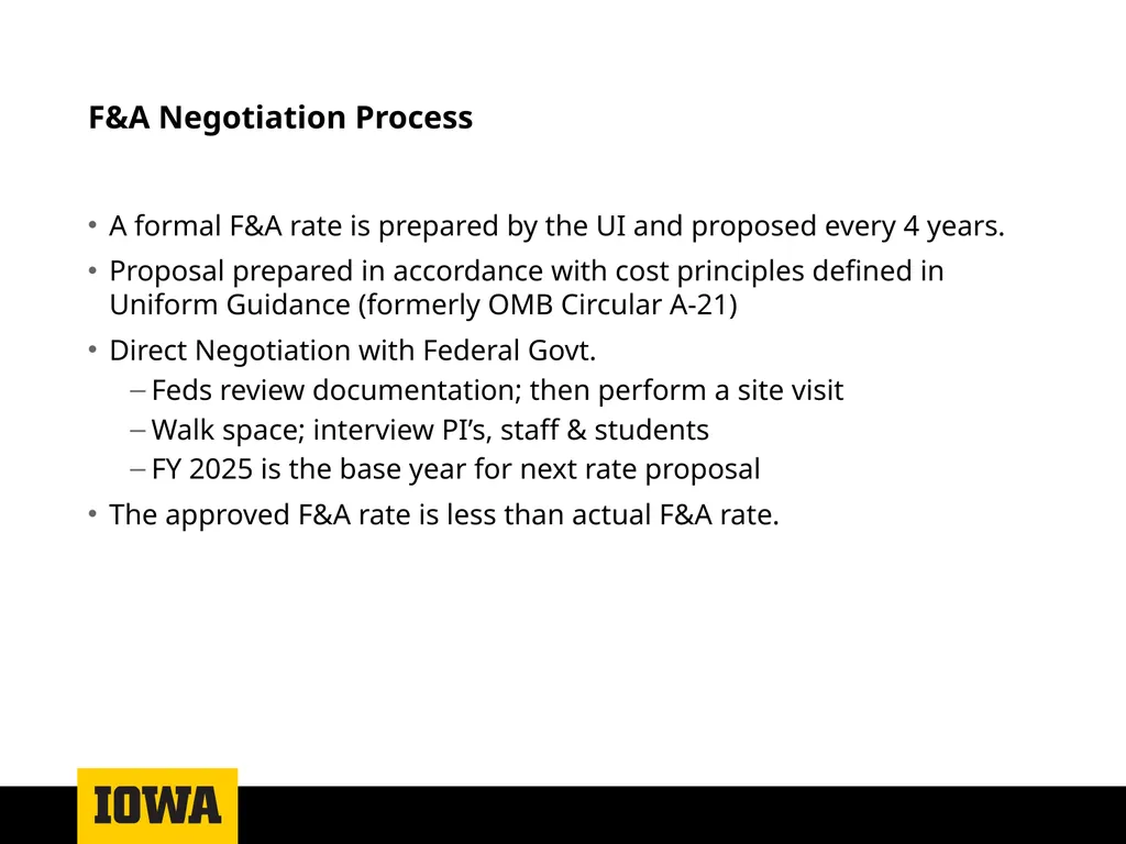 Facilities & Administrative Costs and Recoveries - slide 3 of 12
