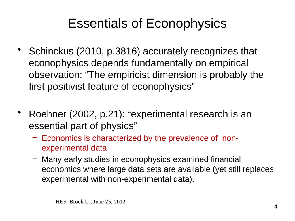 Ergodicity, Econophysics and the History of - slide 4 of 19