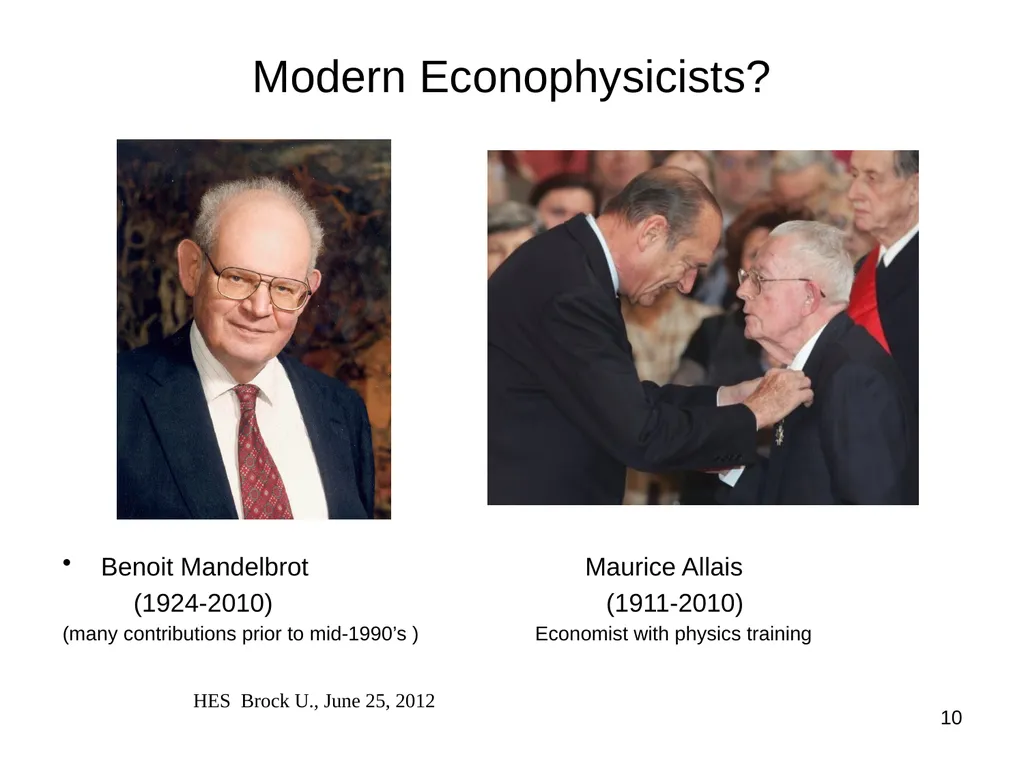 Ergodicity, Econophysics and the History of - slide 10 of 19