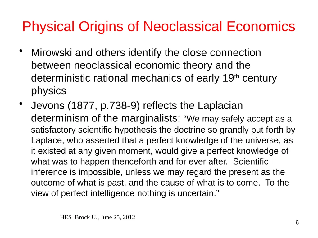 Ergodicity, Econophysics and the History of - slide 6 of 19