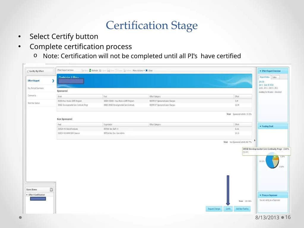 UNM Effort Certification Learn 08/13/2013 1 Why do - slide 16 of 19