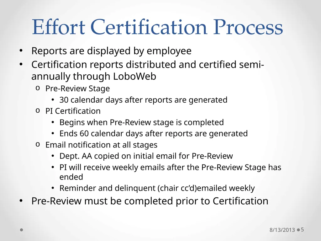 UNM Effort Certification Learn 08/13/2013 1 Why do - slide 5 of 19