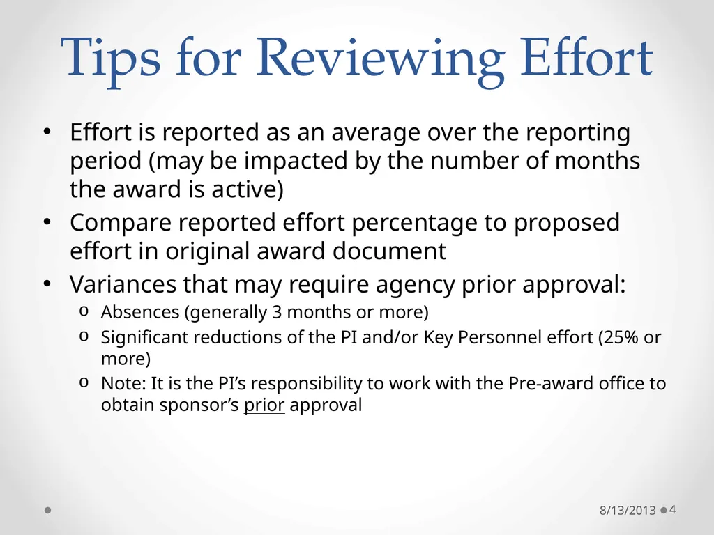 UNM Effort Certification Learn 08/13/2013 1 Why do - slide 4 of 19