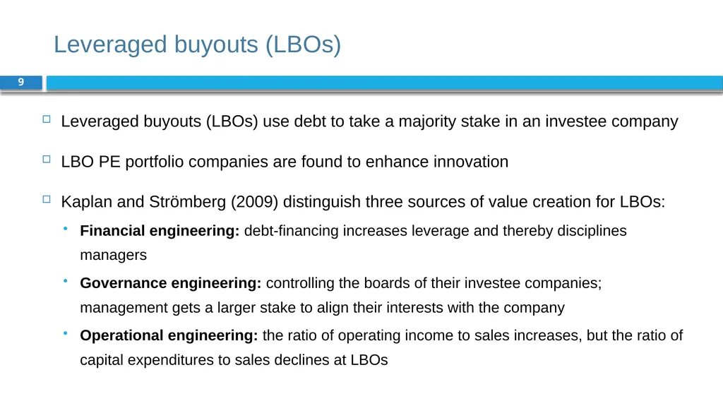Corporate Finance for Long-Term Value Chapter 10: - slide 9 of 18