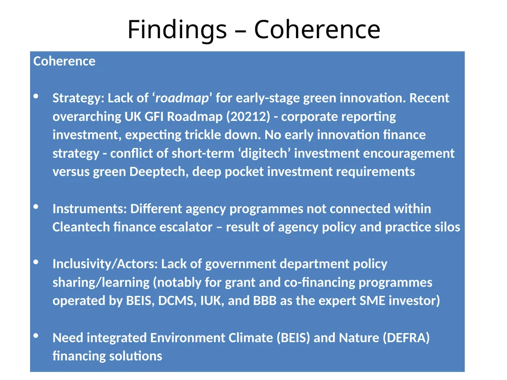 Seeding Green Innovation: Lessons for SME Finance - slide 16 of 21