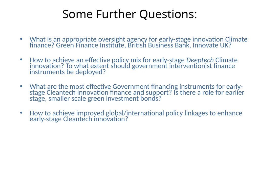 Seeding Green Innovation: Lessons for SME Finance - slide 19 of 21