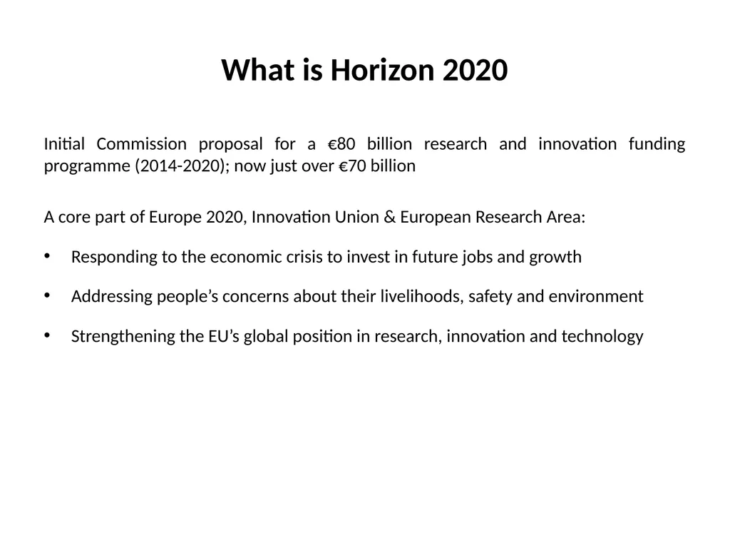 HORIZON 2020 Budget and financial instruments Dr. - slide 3 of 8