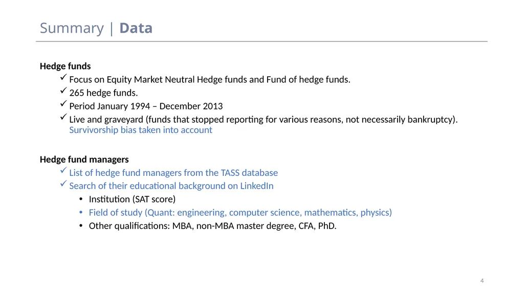 Discussion – Do you need to be a quant to - slide 4 of 25