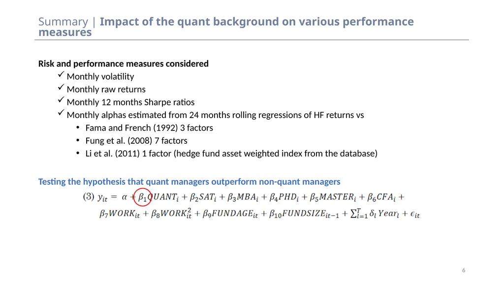 Discussion – Do you need to be a quant to - slide 6 of 25