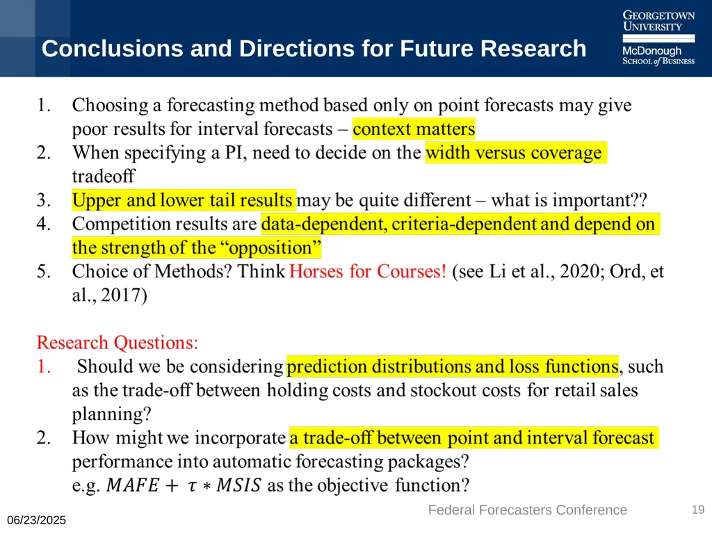 Machine Learning is Better – But When? Keith Ord - slide 19 of 25