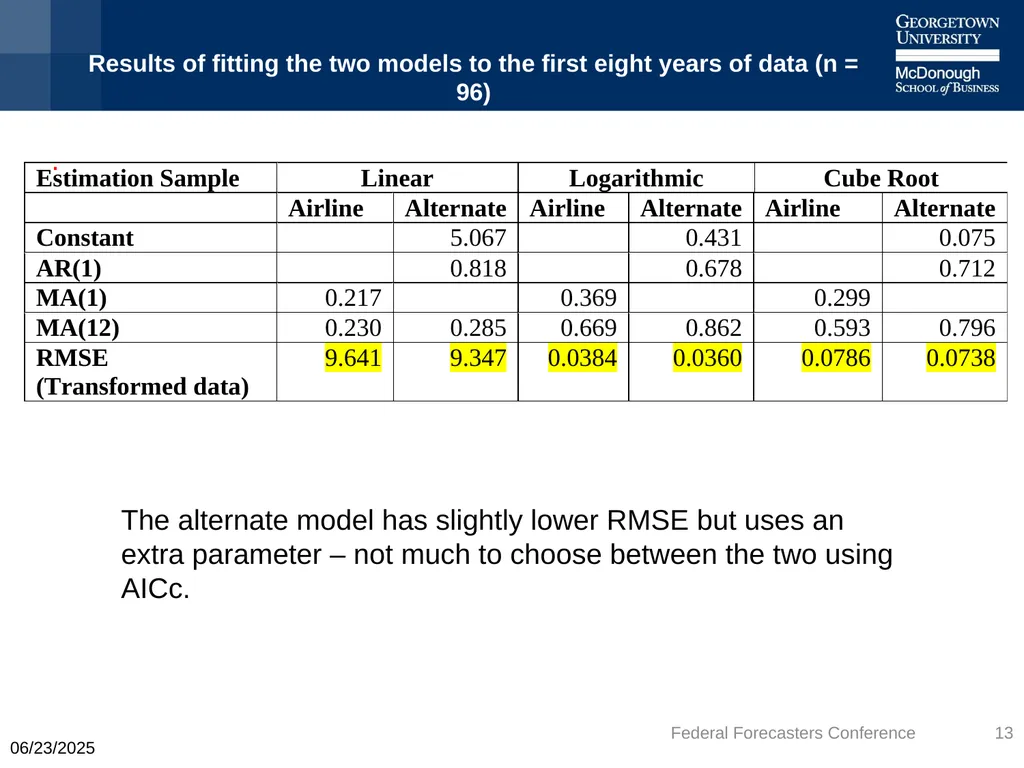 Machine Learning is Better – But When? Keith Ord - slide 13 of 25