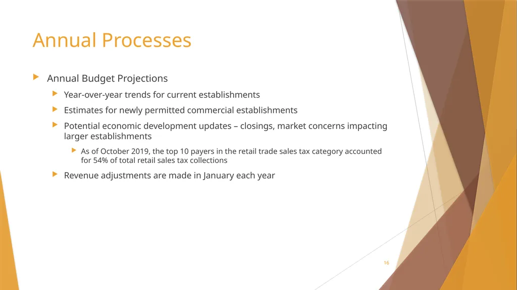 Sales Tax Forecasting Does One Size Fit All? Town - slide 16 of 42