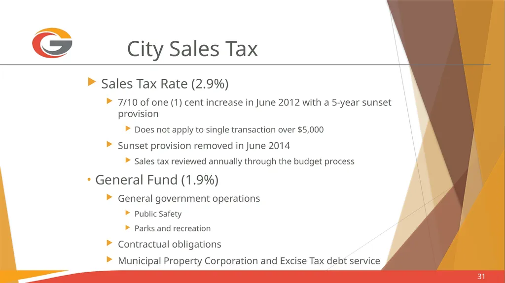 Sales Tax Forecasting Does One Size Fit All? Town - slide 31 of 42