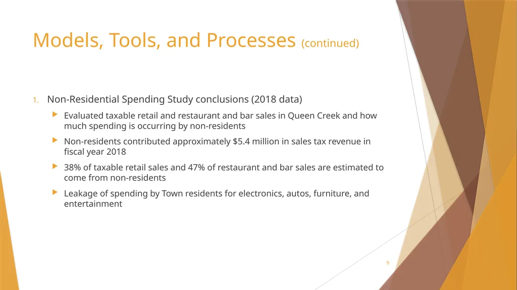 Sales Tax Forecasting Does One Size Fit All? Town - slide 9 of 42