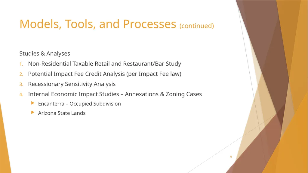 Sales Tax Forecasting Does One Size Fit All? Town - slide 9 of 43