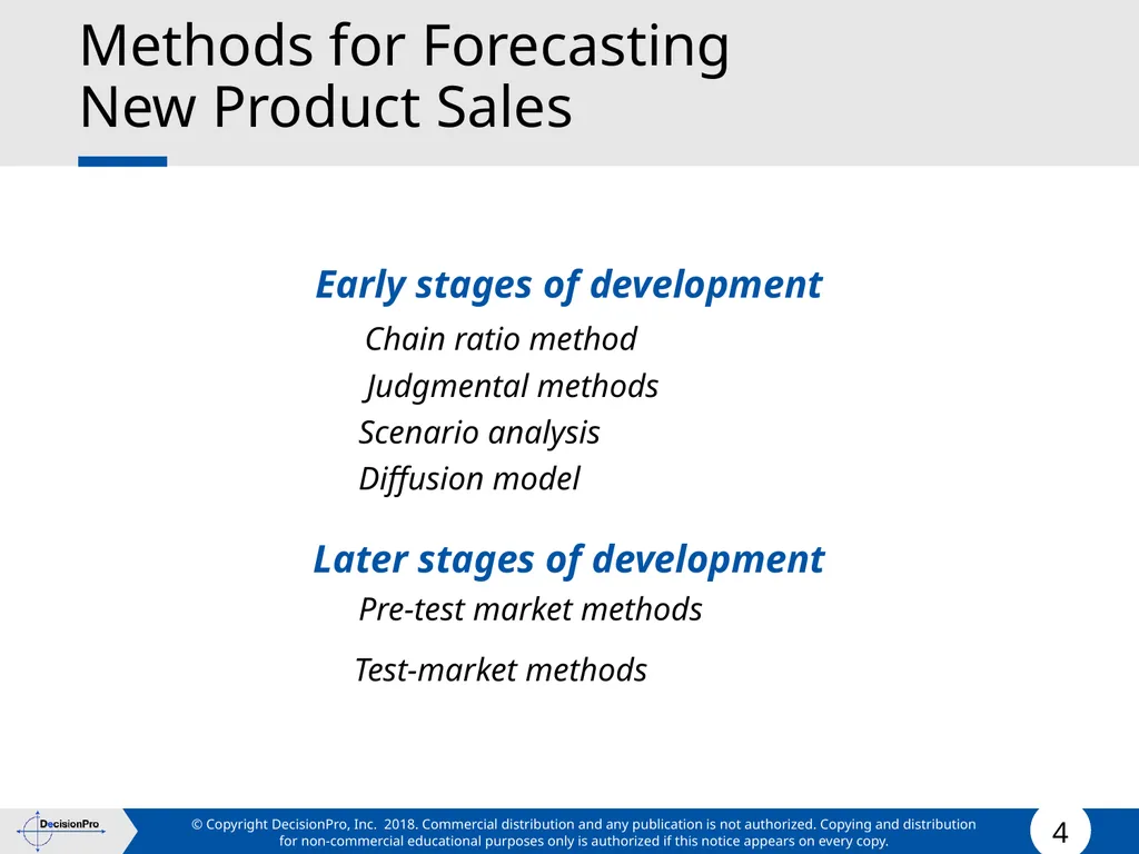 Forecasting Forecasting Problems and Methods New - slide 4 of 41