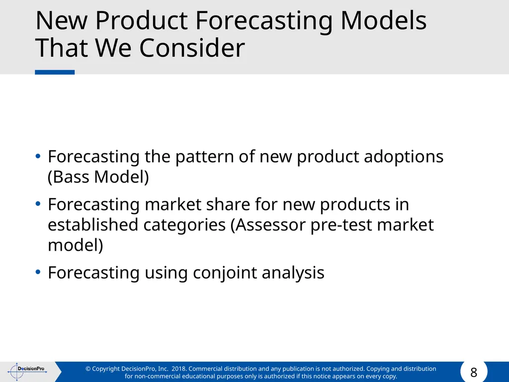 Forecasting Forecasting Problems and Methods New - slide 8 of 41