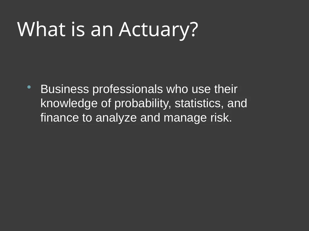 Becoming an Actuary Introductions Patrick Mannion - slide 5 of 15