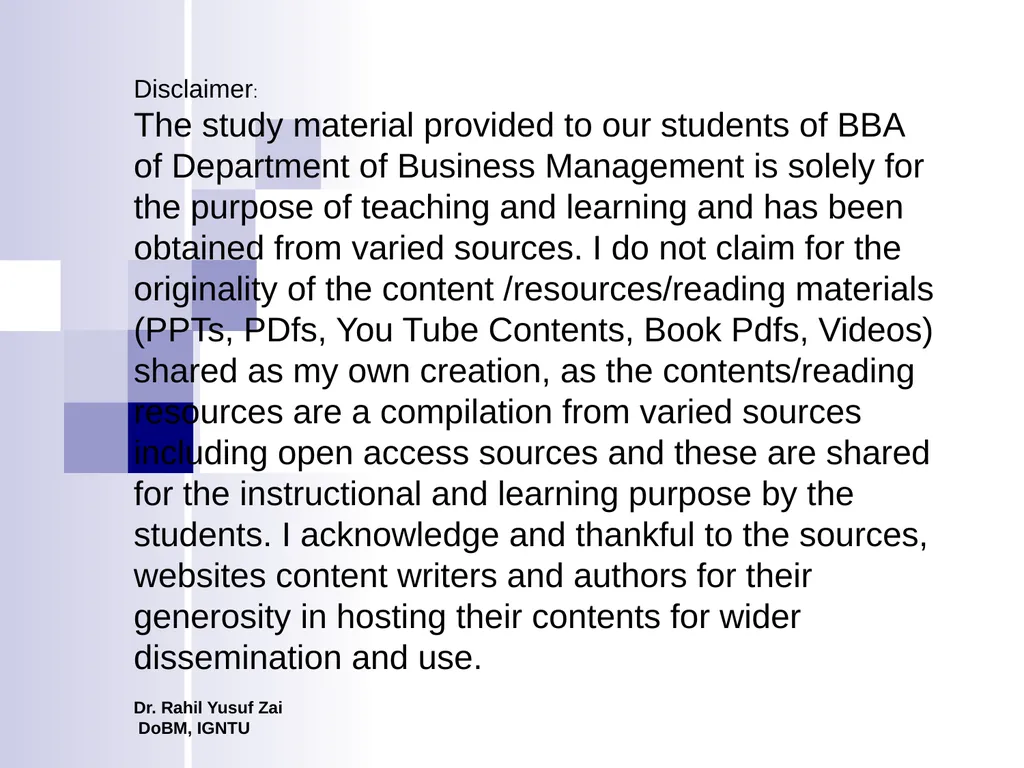 Disclaimer: The study material provided to our
