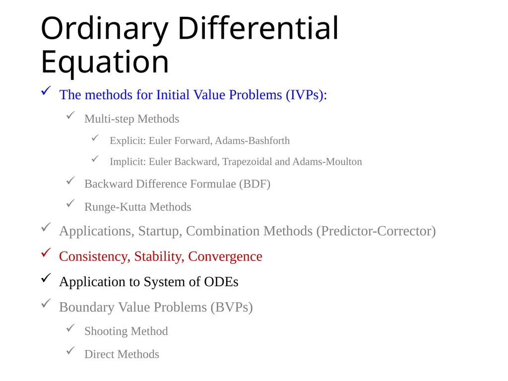 Ordinary Differential Equation The methods for - slide 16 of 36