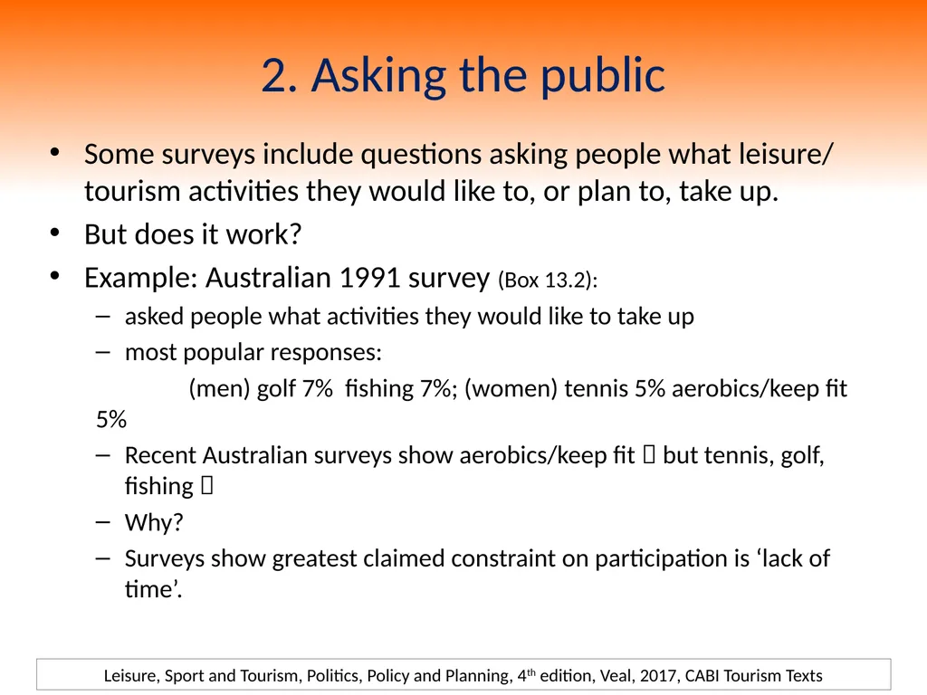4th Edition Leisure, Sport and Tourism, Politics, - slide 16 of 25