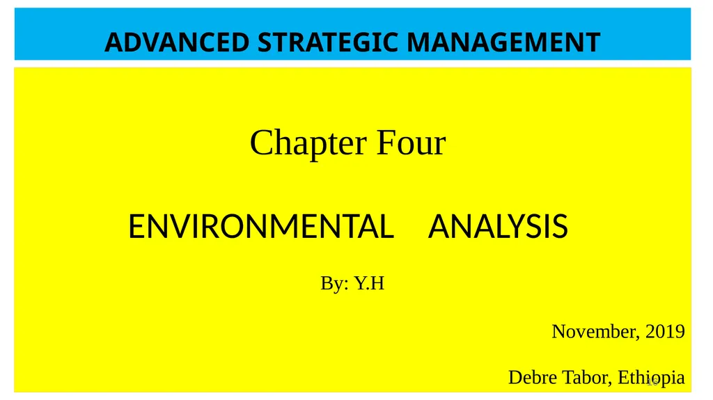ADVANCED STRATEGIC MANAGEMENT Chapter Three The - slide 16 of 45