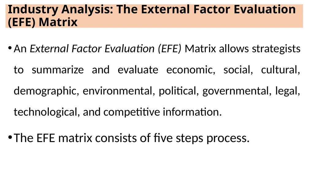 ADVANCED STRATEGIC MANAGEMENT Chapter Three The - slide 36 of 45