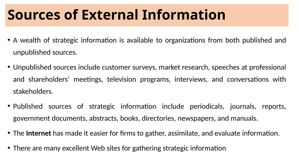 ADVANCED STRATEGIC MANAGEMENT Chapter Three The - slide 29 of 45