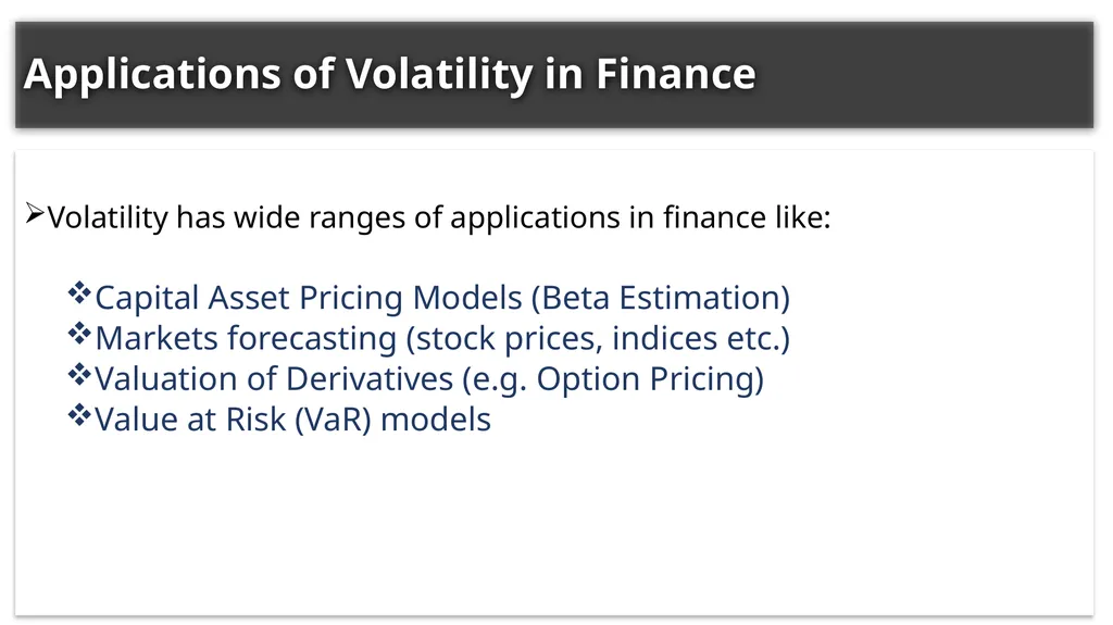 Chapter Two: Volatility Measurement Presented By: - slide 4 of 19